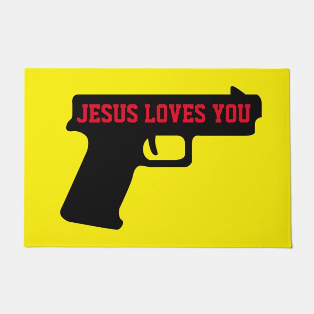 2A - JESUS-LIEBEN, die DU Tor Mat Fußmatte (Vorderseite)