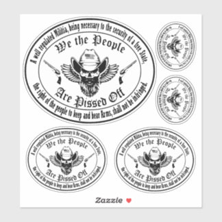 2A Patriotische zweite Änderung Militia Design Aufkleber