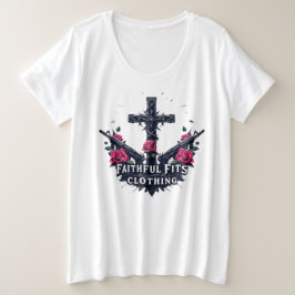 2A Plus Size Basic-T-Shirt Große Größe T-Shirt