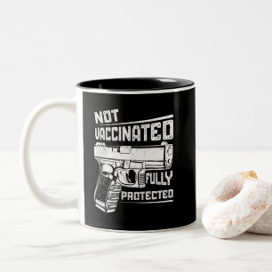 2A Pro Gun nicht geimpft, aber vollständig gesch Zweifarbige Tasse