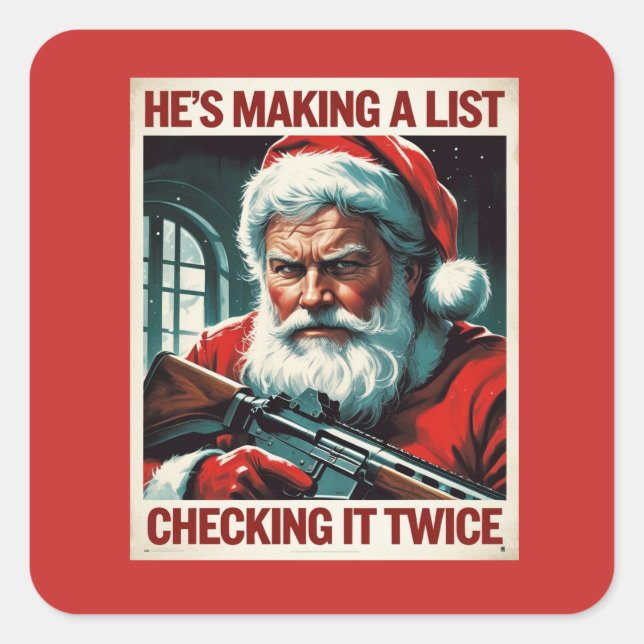2A Santa Aufkleber | Zweite Weihnachtsfeier (Vorderseite)