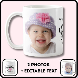 2Beste Oma der Welt seit Jahr 2 Foto Cute Kaffeetasse