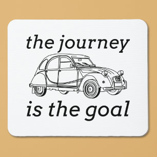 2CV Deux Chevaux Die Reise ist das Ziel Mousepad
