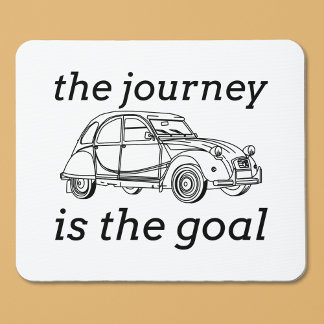 2CV Deux Chevaux Die Reise ist das Ziel Mousepad