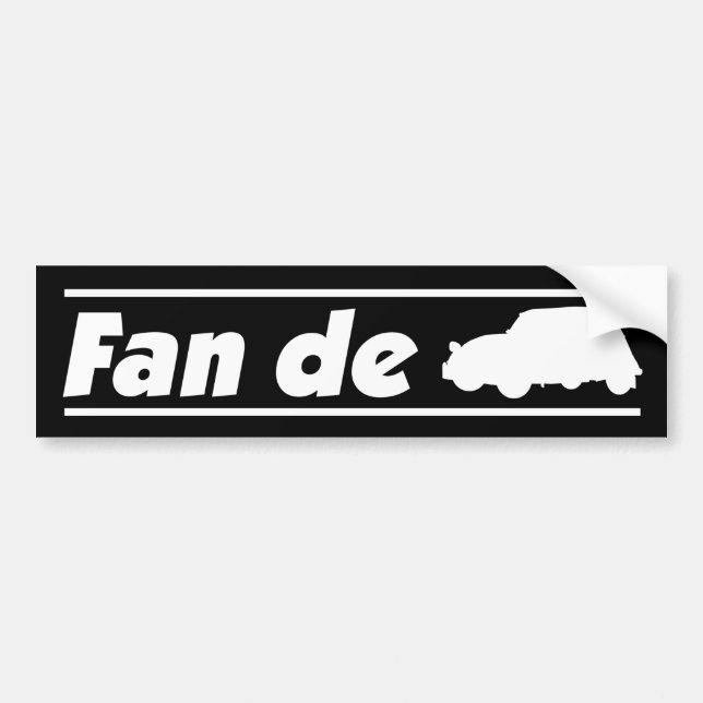 2CV Fan de Ente Deux Chevaux Silhouette Autoaufkleber (Vorne)