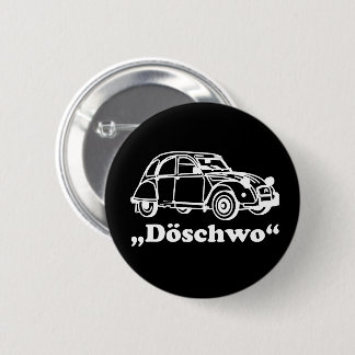 2CV Schweiz Döschwo White Oldtimer Blueprint Button