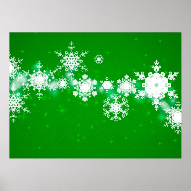 2d Abbildung. Schneeflocken im Hintergrund. Holy C Poster (Vorne)