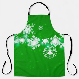 2d Abbildung. Schneeflocken im Hintergrund. Holy C Schürze