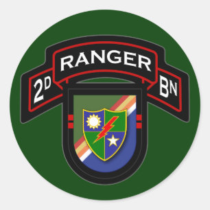 2d Bn, 75. Ranger Regiment - Im Flugzeug Runder Aufkleber