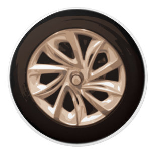 2D Grafik des Auto-Rades Keramikknauf
