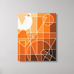 2D-Leinwand-Monochromatische Orangefärbung Leinwanddruck