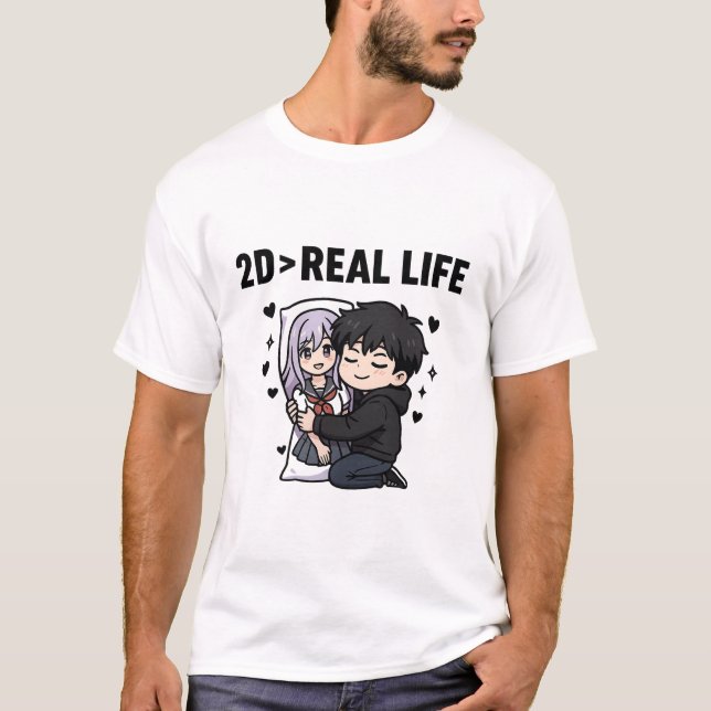 2D > Real Life T-Shirt (Vorderseite)