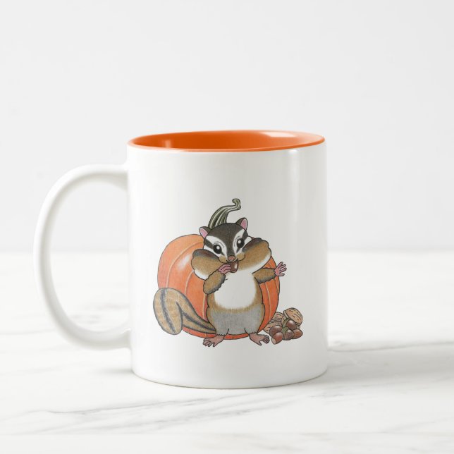 2designs Cute Chipmunk Squirrel Halloween Mug (Gauche)