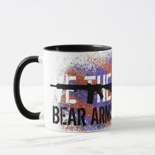 2e amendement, US Flag et AR-15 Mug