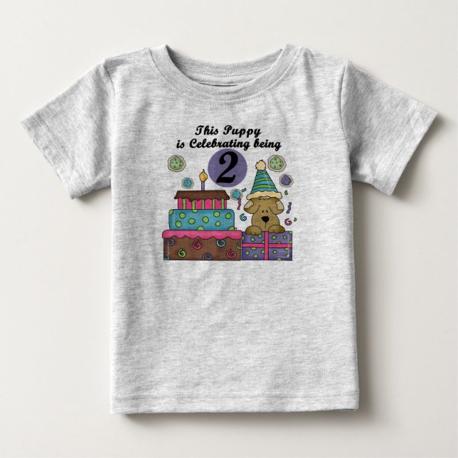 2e anniversaire Puppy Tshirts et cadeaux (Devant)