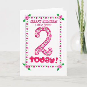 2e carte d'anniversaire pour une petite soeur