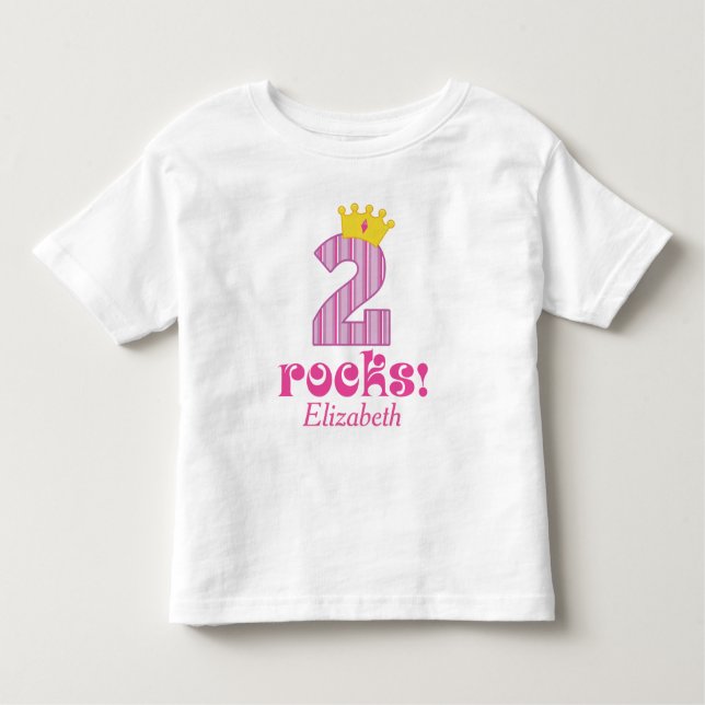 2ème Anniversaire princesse Tshirt de deux ans (Devant)
