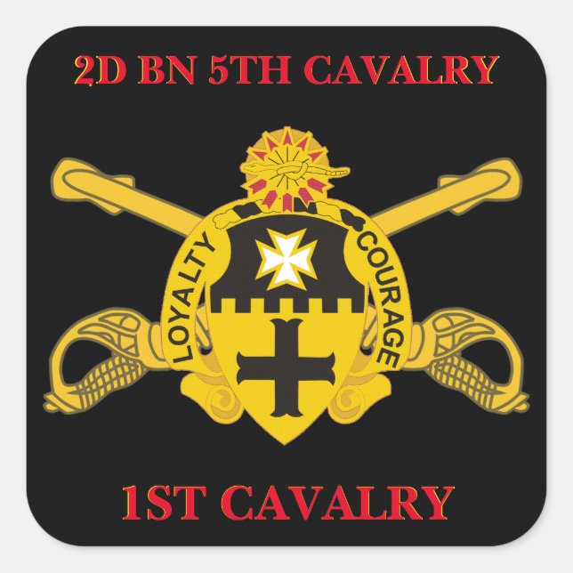 2ème AUTOCOLLANTS de CAVALERIE de 5ème CAVALERIE (Devant)