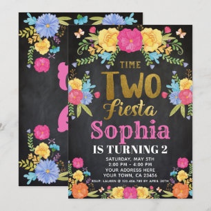 2ème invitation d'anniversaire de fiesta