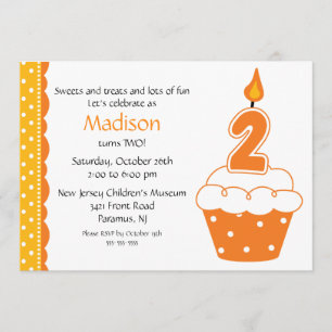 2ème Invitation de petit gâteau d'anniversaire