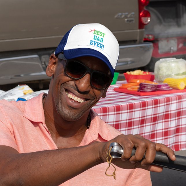 2ème meilleur papa jamais Casquette (Créateur téléchargé)