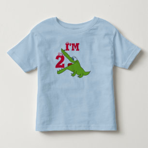 2ème T-shirt d'anniversaire d'alligator drôle,