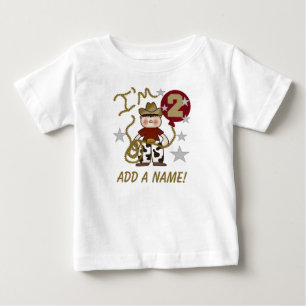 2ème T-shirt personnalisé d'anniversaire de cowboy