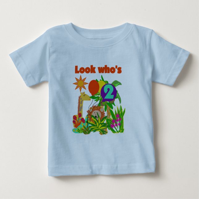 2èmes T-shirts et cadeaux d'anniversaire de safari (Devant)