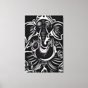 2FT x 3FT GANESH WAND-GRAFISCHE KUNST Leinwanddruck
