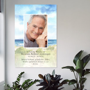 2ftx3ft Strand-Foto-Tribut-Trauer-Gedenkfeier Poster