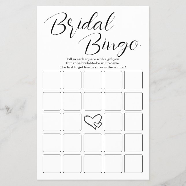2in1 Bridal Bingo & Whats in Ihren Purse Games Flyer (Vorne)
