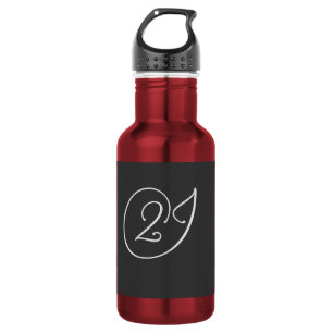 '2J'-Logo  Edelstahlflasche