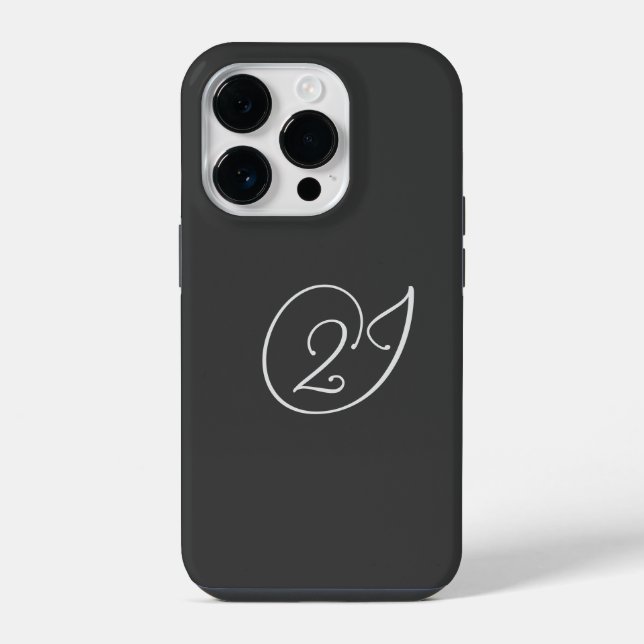 "2J"-Logo iPhone 14 Pro Hülle (Rückseite)