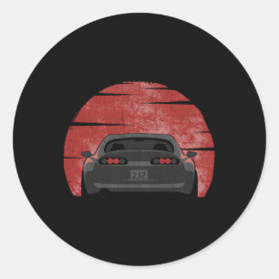 2Jz Black Supra Runder Aufkleber