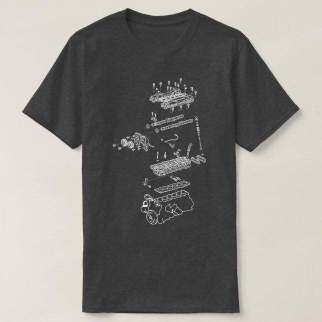2JZ Motor 1 T-Shirt (Design vorne)