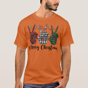 2kjP Merry Xmas Weihnachts Buffalo Kariert Skeleto T-Shirt