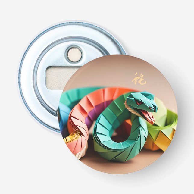 2Mittagschinesischer Neujahrsschlange 2025 Geburts Flaschenöffner (Vorderseite)