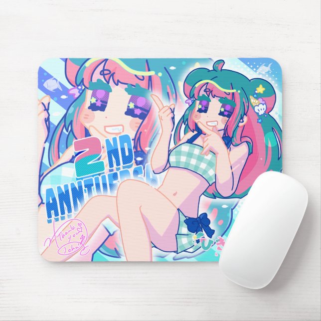 2nd Anniversary Hikiringo -- Summer Neto chan Mousepad (Mit Mouse)