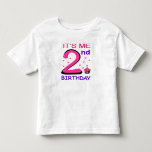 2ND Birthday Baby Tshirt niedlich rosa