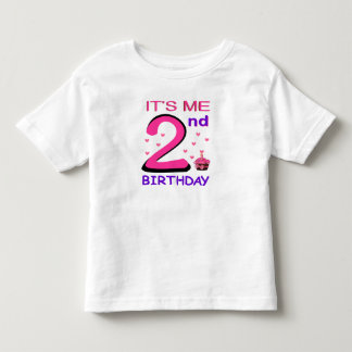 2ND Birthday Baby Tshirt niedlich rosa