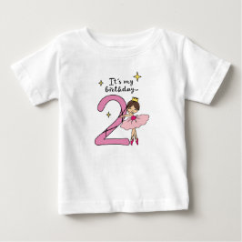 2nd birthday ballerina baby t-shirt
