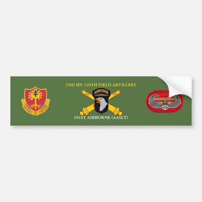 2ND BN 320TH FELD ARTILLERY 101ST AUTOAUFKLEBER (Vorne)