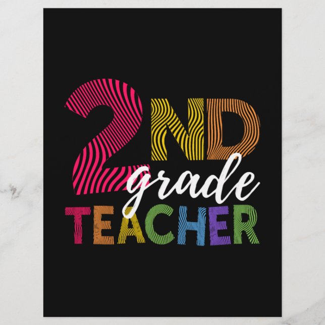 2nd Grad Teacher Light Zweiter Grad Teacher Cute Flyer (Vorne)