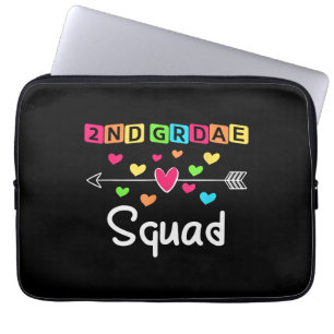 2nd Grad Teacher Shirts School Team Zweiter Grad Laptopschutzhülle