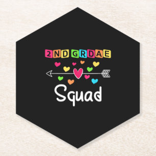2nd Grad Teacher Shirts School Team Zweiter Grad Untersetzer