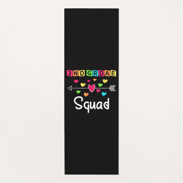 2nd Grad Teacher Shirts School Team Zweiter Grad Yogamatte (Vorderseite)