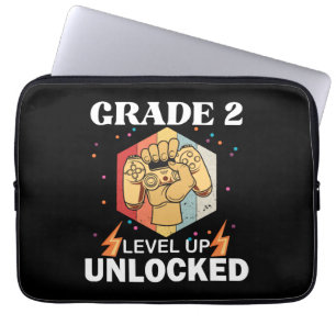 2nd Grad Unlocked Level Up Back To School First Laptopschutzhülle