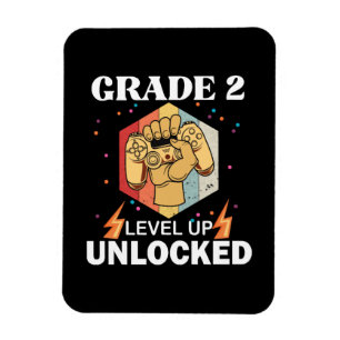 2nd Grad Unlocked Level Up Back To School First Magnet