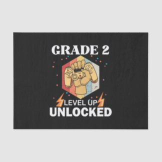 2nd Grad Unlocked Level Up Back To School First Seidenpapier