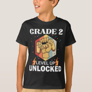 2nd Grad Unlocked Level Up Back To School First T-Shirt